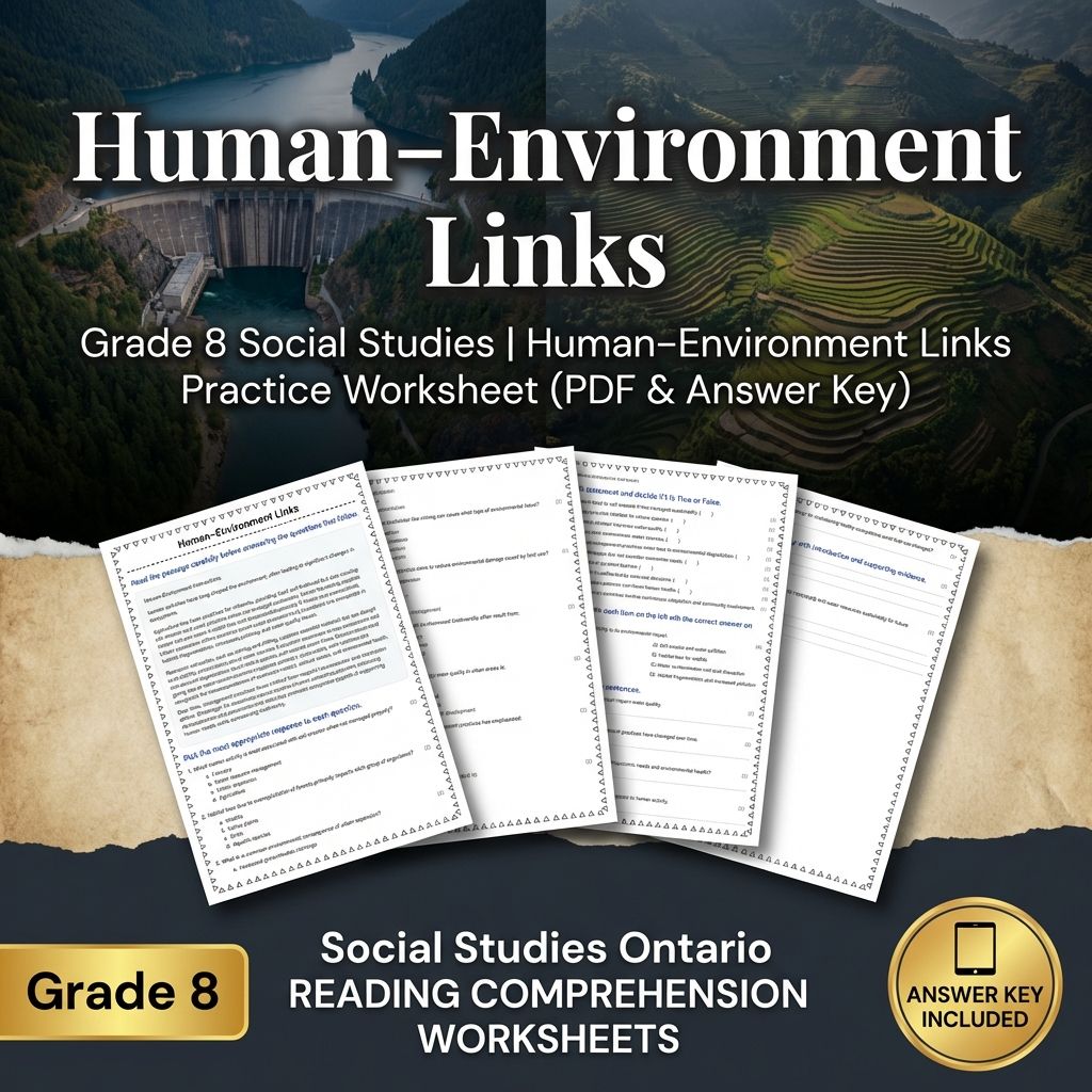 Grade 8 Social Studies Bundle – Regional Economies & Human–Environment Skills — included worksheet 13