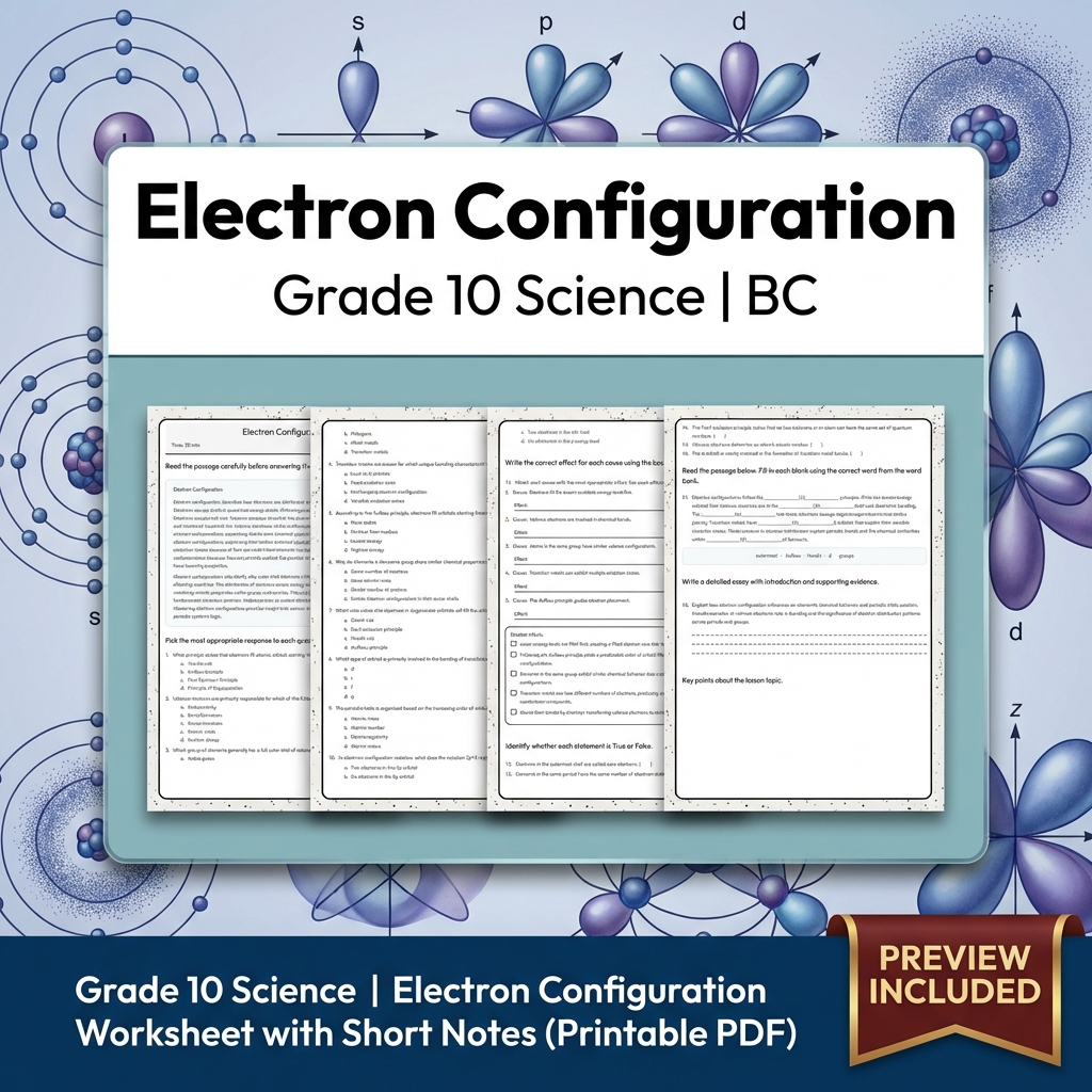 Grade 10 Science Bundle | Physics, Energy & Forces | Full Year Curriculum — included worksheet 56