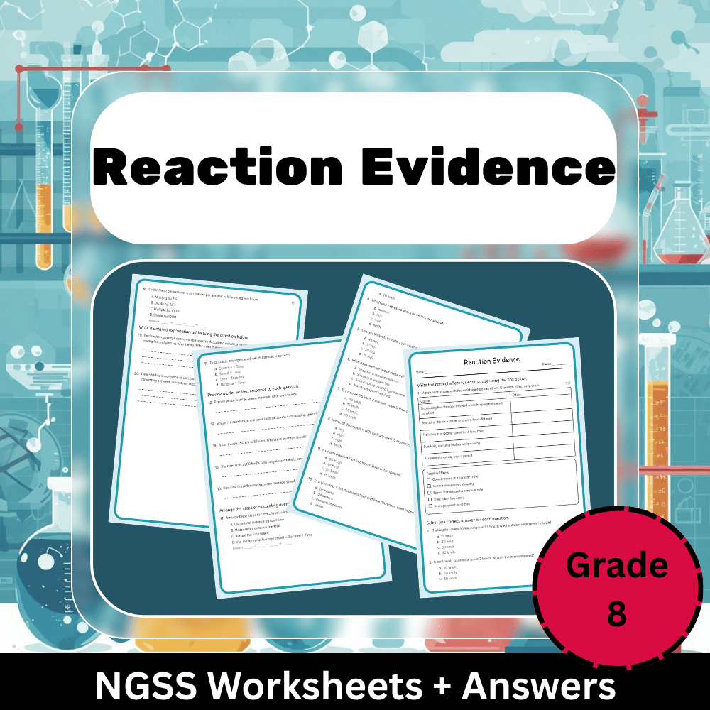 Grade 8 Science Worksheet Bundle | Cells, Climate, Evolution & Energy NGSS — included worksheet 46