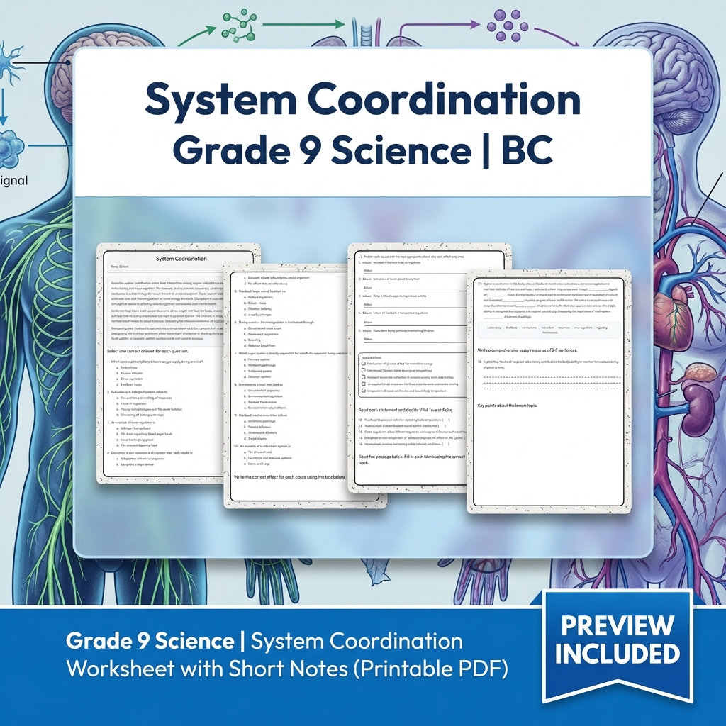 Grade 9 Science Full Year Bundle | BC Framework Students Practice — included worksheet 56