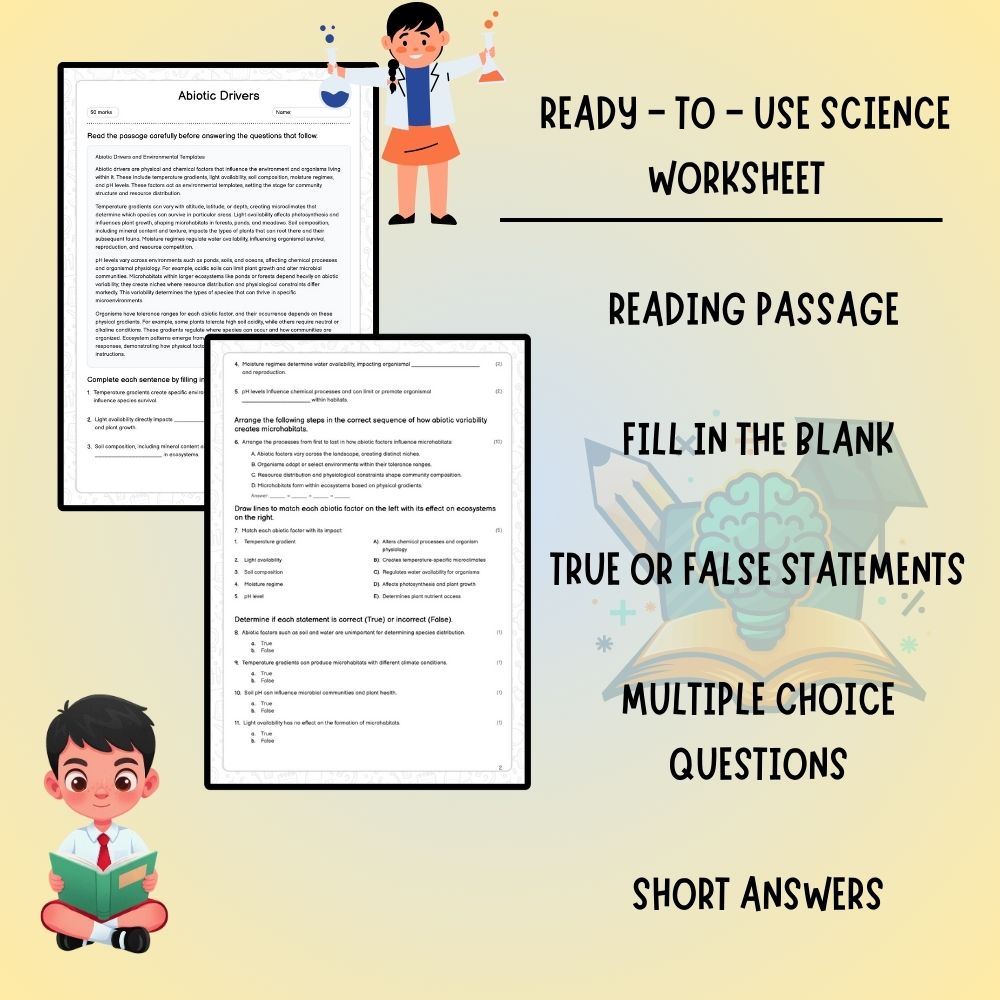 Grade 7 Science worksheet worksheet — Grade 7 Science | Abiotic Drivers Worksheet (PDF ) — page 2