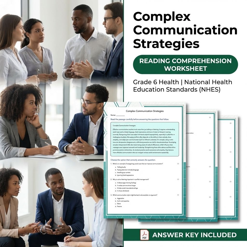 Grade 6 Health | Communication, Decision-Making & Disease Prevention Worksheets Bundle (Answer Key Included) — included worksheet 28