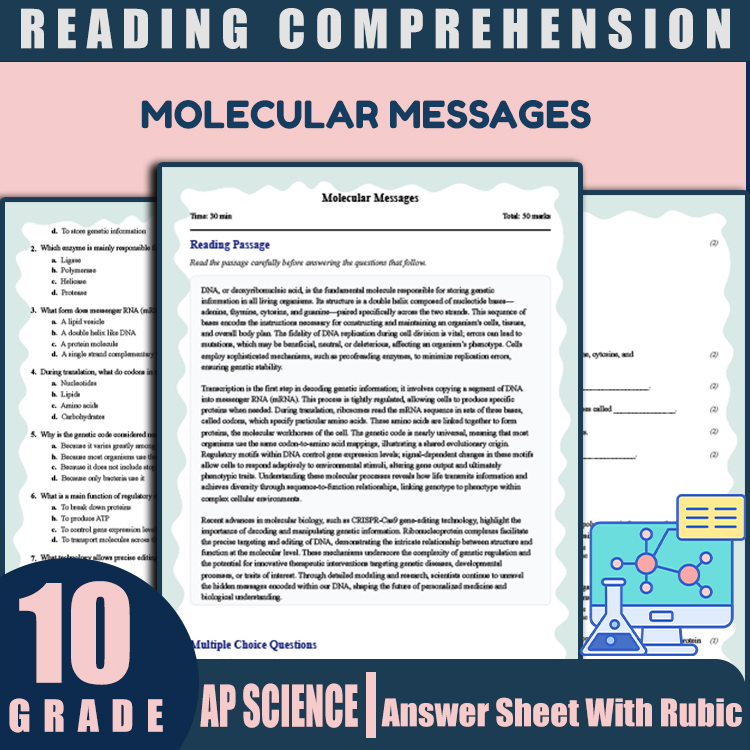 Grade 10 Science reading worksheets worksheet — Grade 10 Science | Metabolic Pathways Reading Worksheet & Answer Key (PDF)…