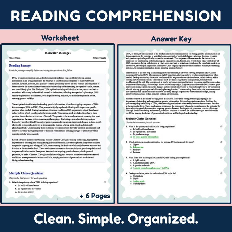 Grade 10 Science reading worksheets worksheet — Grade 10 Science | Metabolic Pathways Reading Worksheet & Answer Key (PDF)…