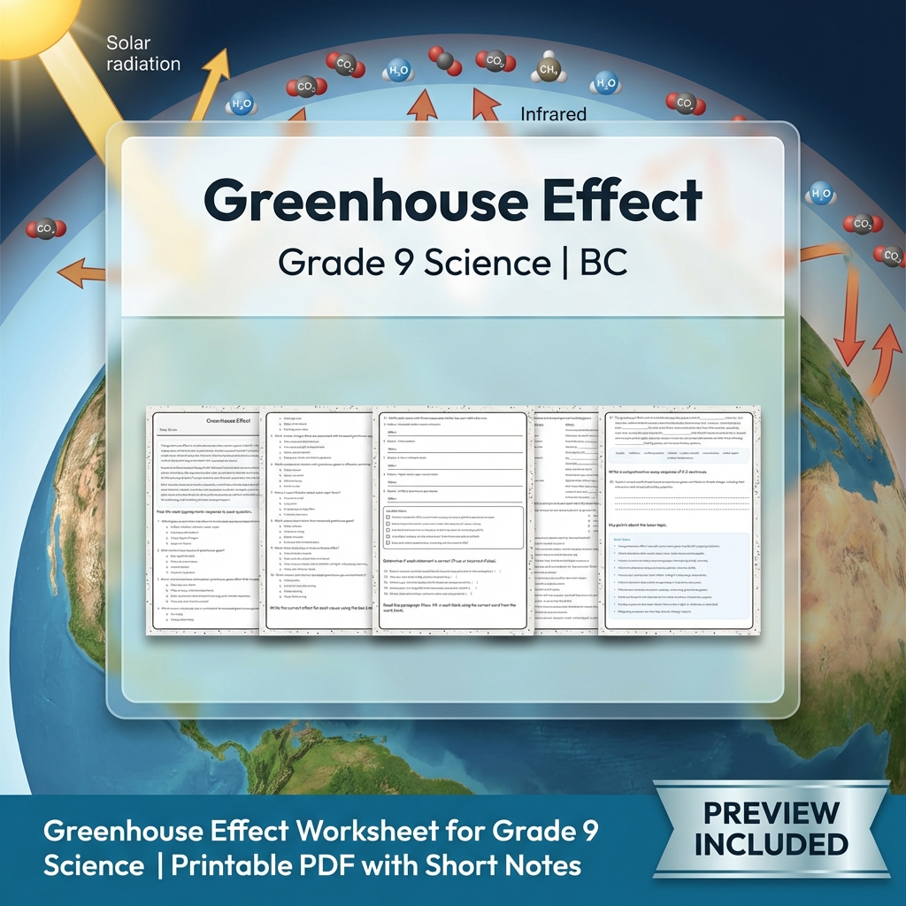 Grade 9 Science | BC Framework Lesson Bundle on Earth Systems & Climate — included worksheet 15