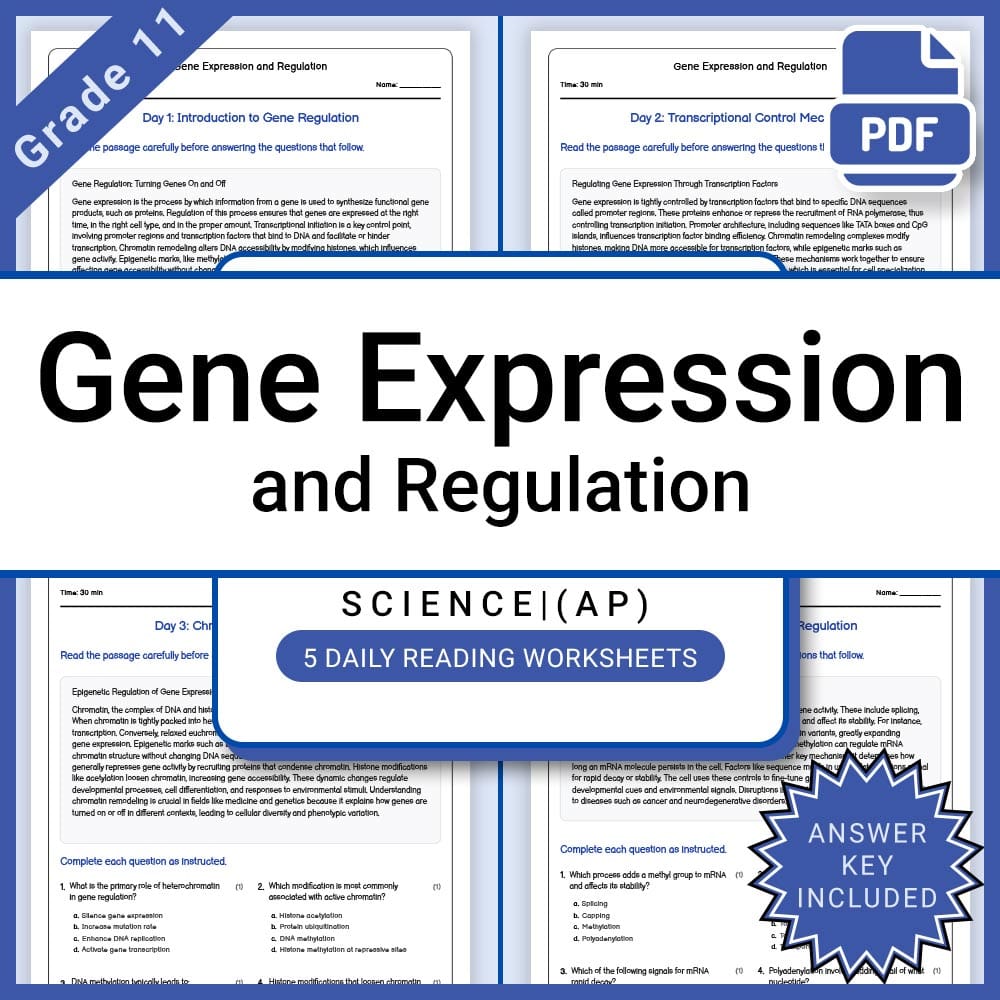Grade 11 Science Biology and Ecosystems AP Lesson Bundle — included worksheet 13