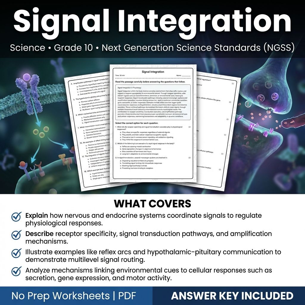 Grade 10 Science Worksheets Bundle | Environmental, Physics & Biology Topics — included worksheet 64