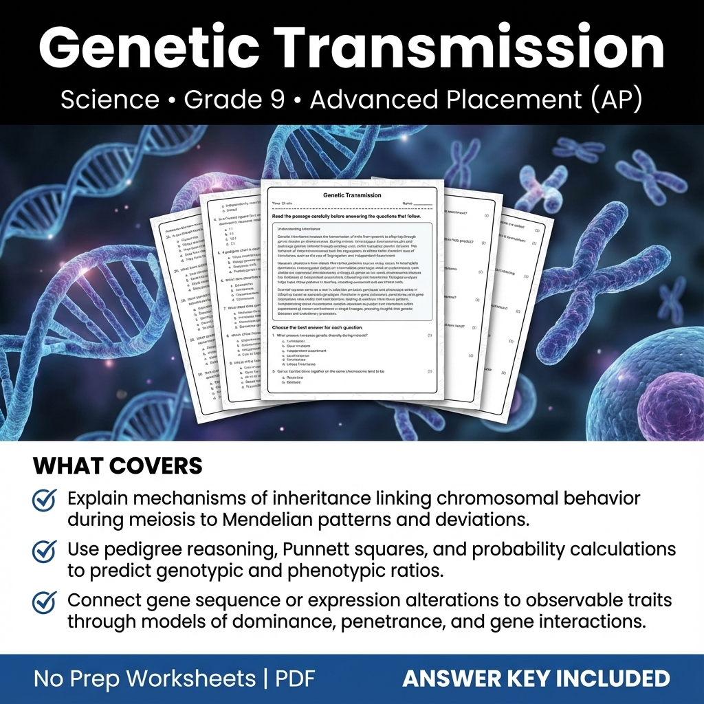 Grade 9 Science Worksheets Bundle | Physics, Earth Science & Biology  — included worksheet 46