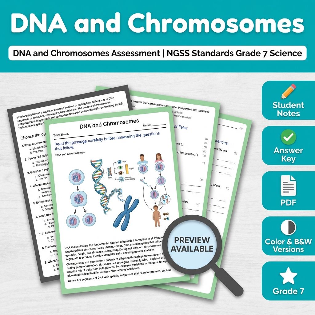 Grade 7 Science Full Year Bundle | NGSS Assessment Worksheets & Resources — included worksheet 46