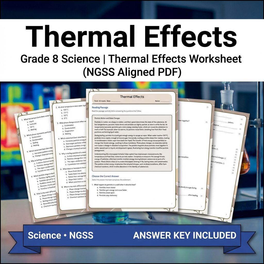 Grade 8 Science NGSS Bundle | Comprehensive Worksheets for Earth & Life Sciences — included worksheet 44