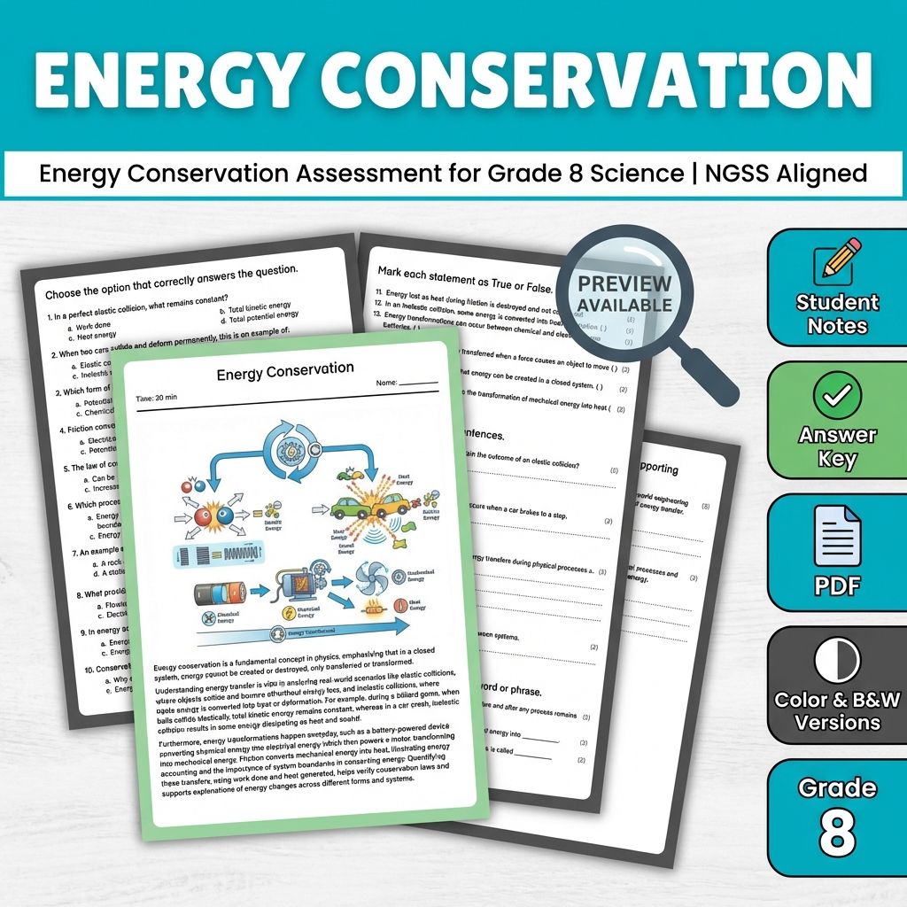 Grade 8 Science Mini Bundle – Energy NGSS Standards-Aligned Not Specified — included worksheet 4
