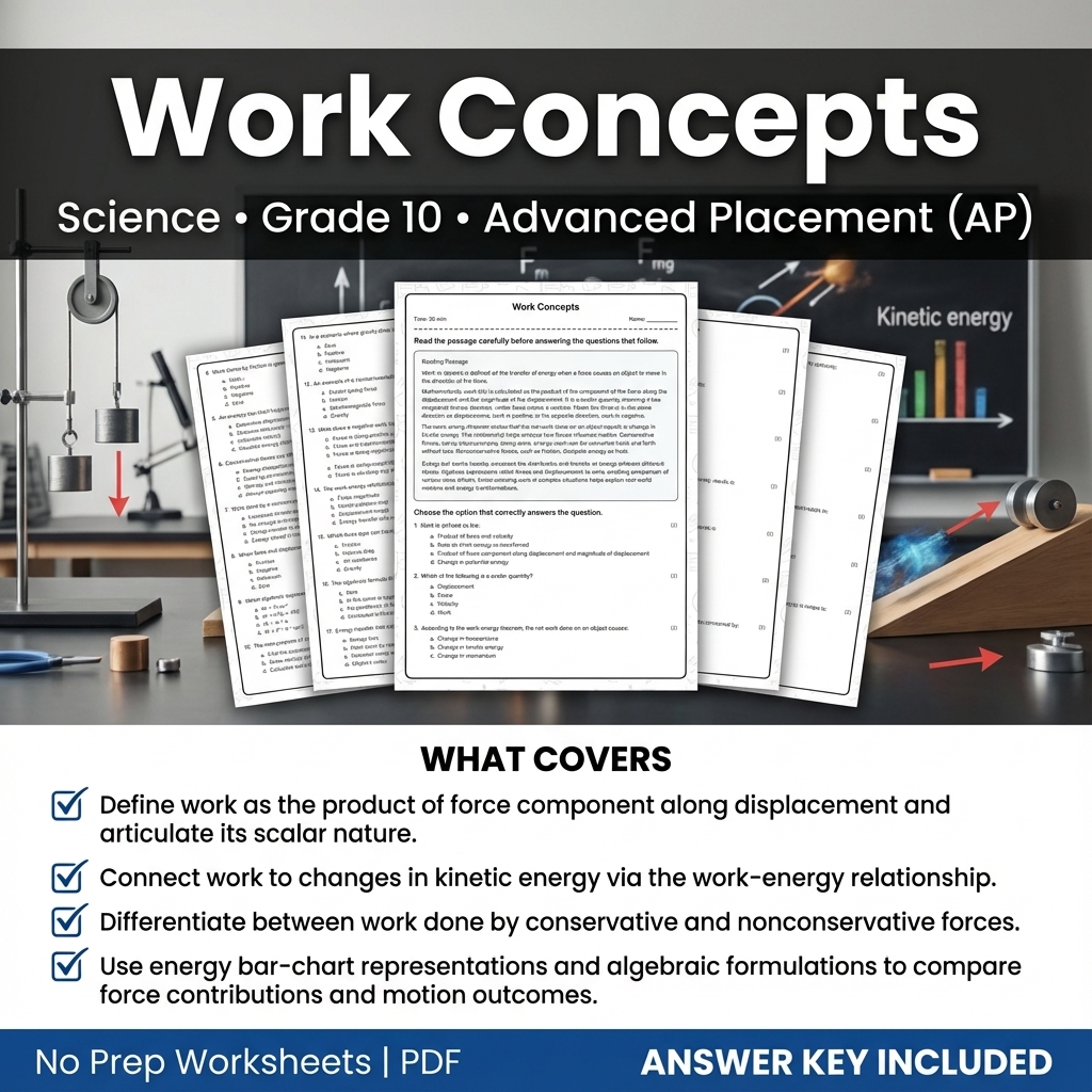 Grade 10 Science Worksheet Bundle – Physics, Biology & Earth Science PDF — included worksheet 55