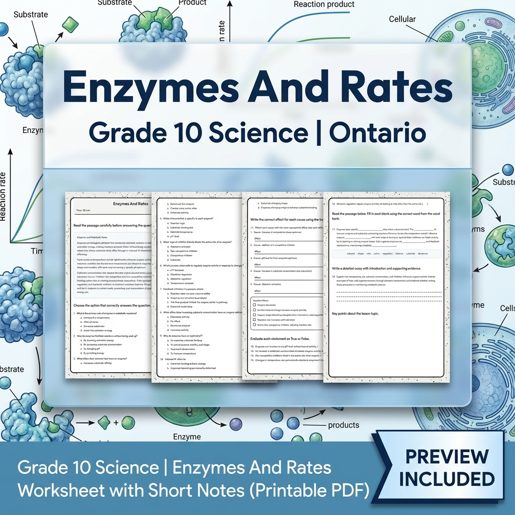 Grade 10 Science Lesson Group Bundle | Ontario Curriculum — included worksheet 11