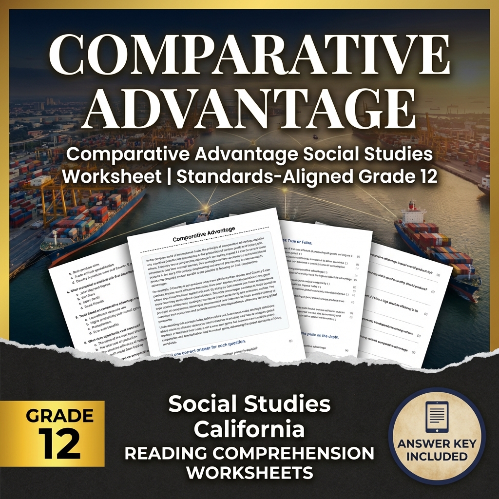 Comparative Advantage Social Studies Worksheet | Standards-Aligned Grade 12