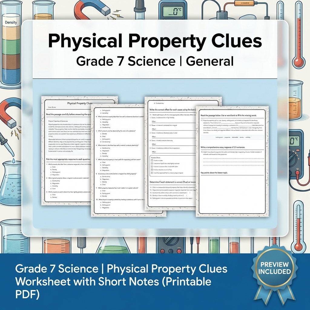 Grade 7 Science Data, Models, and Systems Full-Year Bundle | General Framework — included worksheet 36