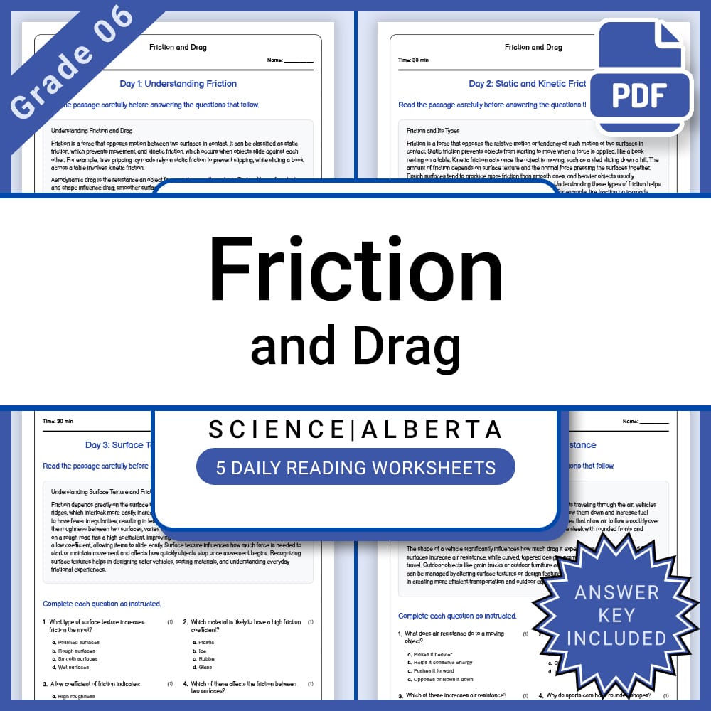 Grade 7 Science Lesson Group | Structural Engineering & Motion Worksheets — included worksheet 15