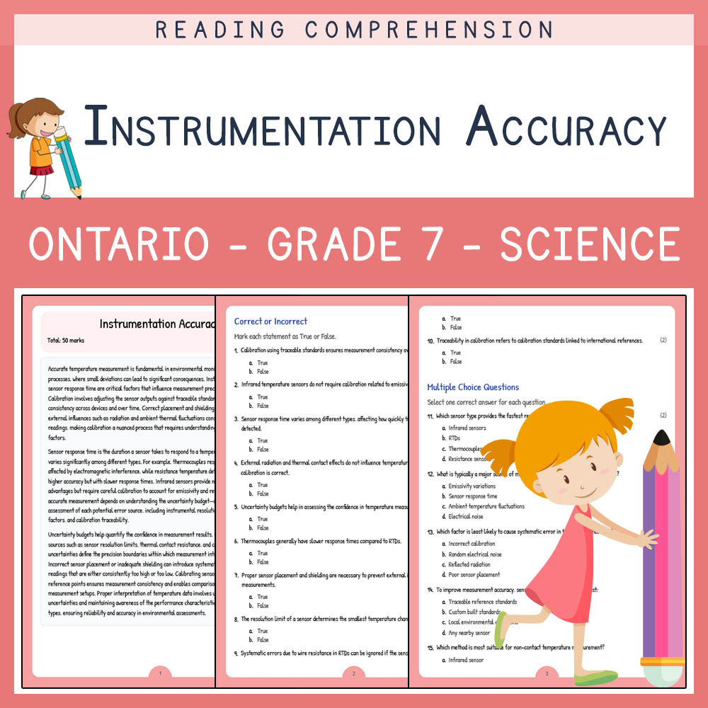 Grade 7 Science worksheet elena worksheet — Grade 7 Science Assessment | Instrumentation Accuracy Worksheet | Ontario — pa…