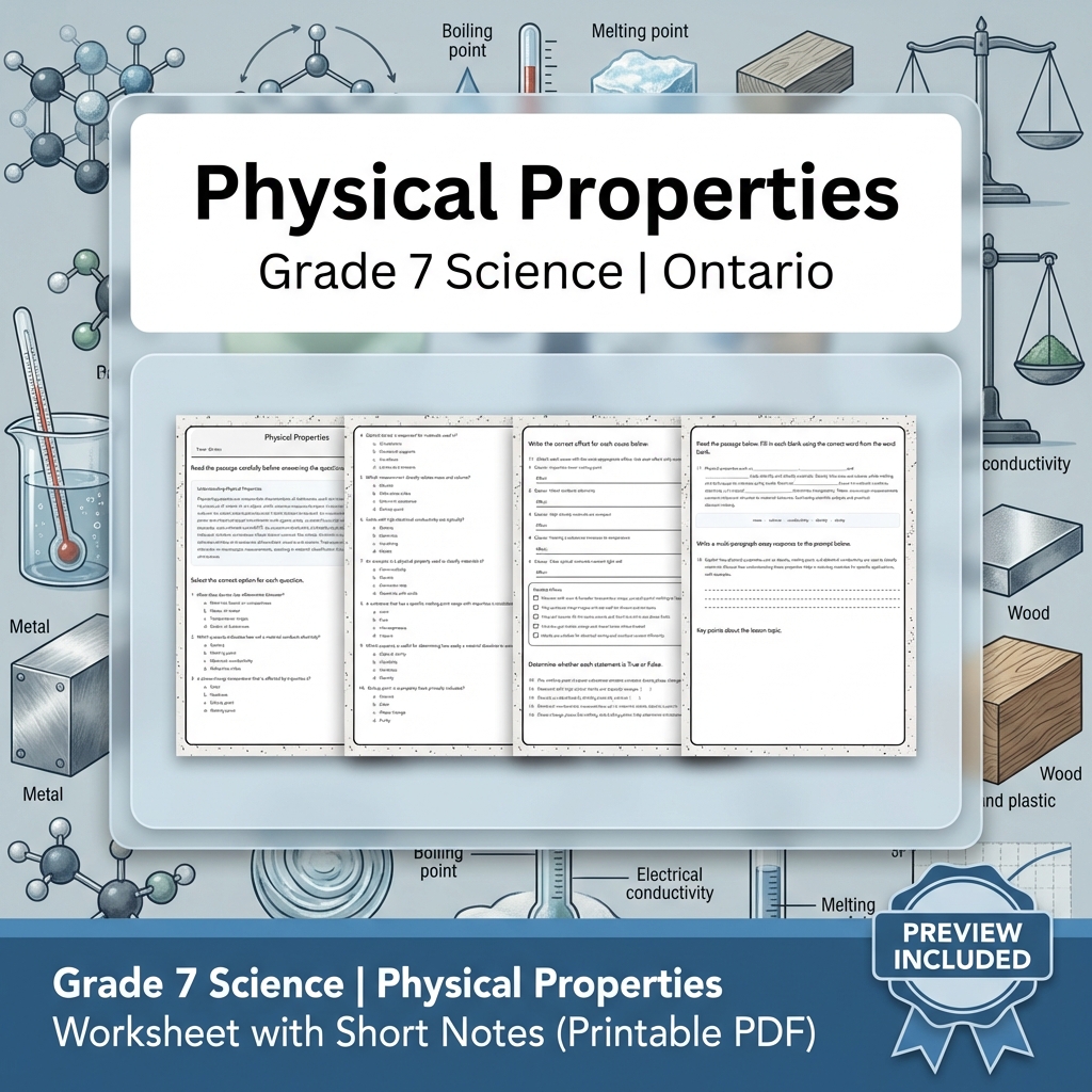 Grade 7 Science Full Year Bundle | Ecosystems & Heat Transfer — included worksheet 57