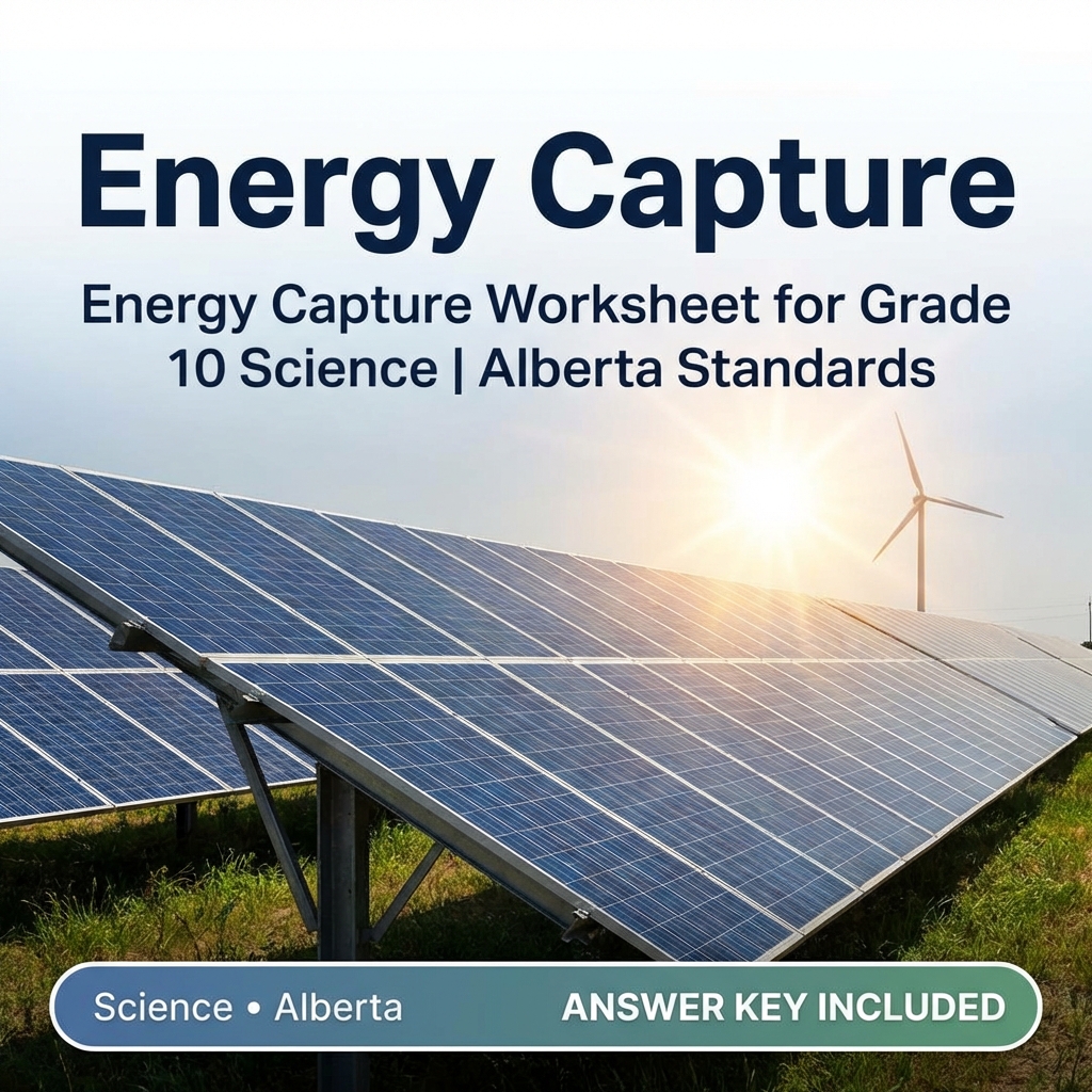 Energy Capture Worksheet for Grade 10 Science | Alberta Standards