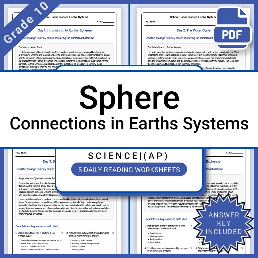 Grade 10 Science Lesson Bundle | AP Earth & Environmental Topics — included worksheet 9