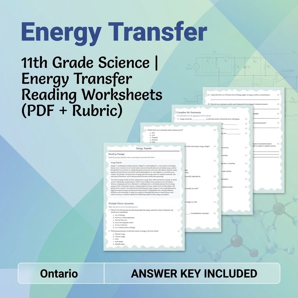 Grade 11 Science Bundle | Waves, Ecology, Physics & More (Answer Keys) — included worksheet 59