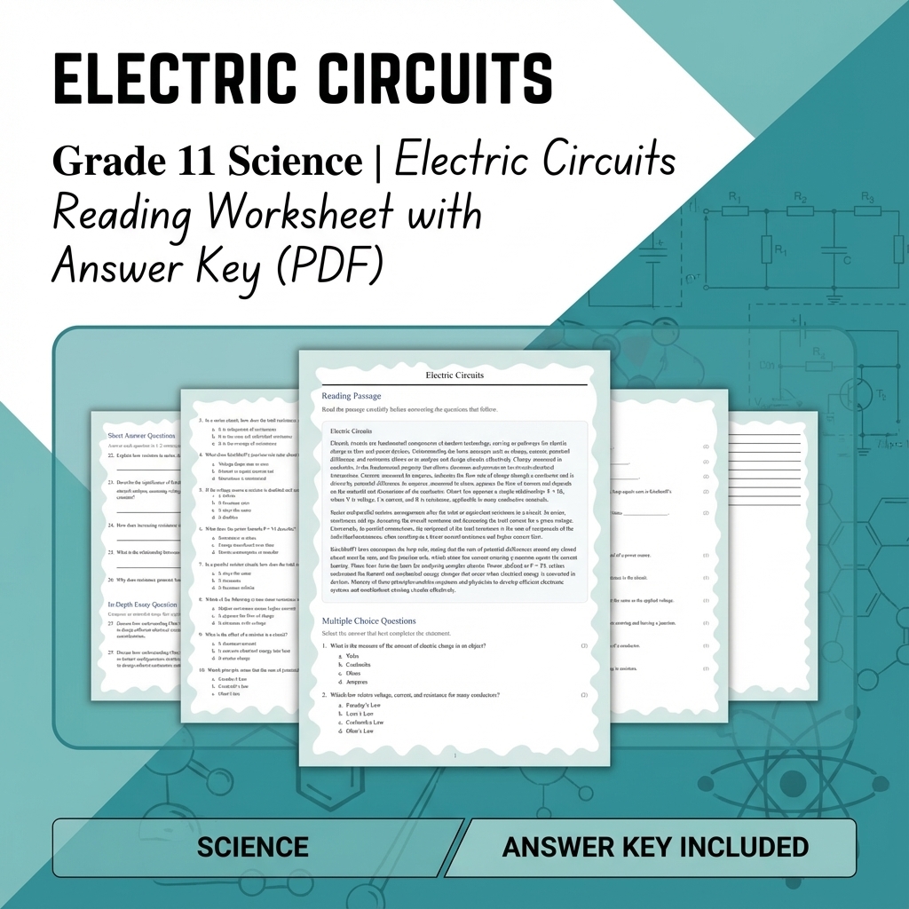 Grade 11 Science Bundle | Waves, Ecology, Physics & More (Answer Keys) — included worksheet 60