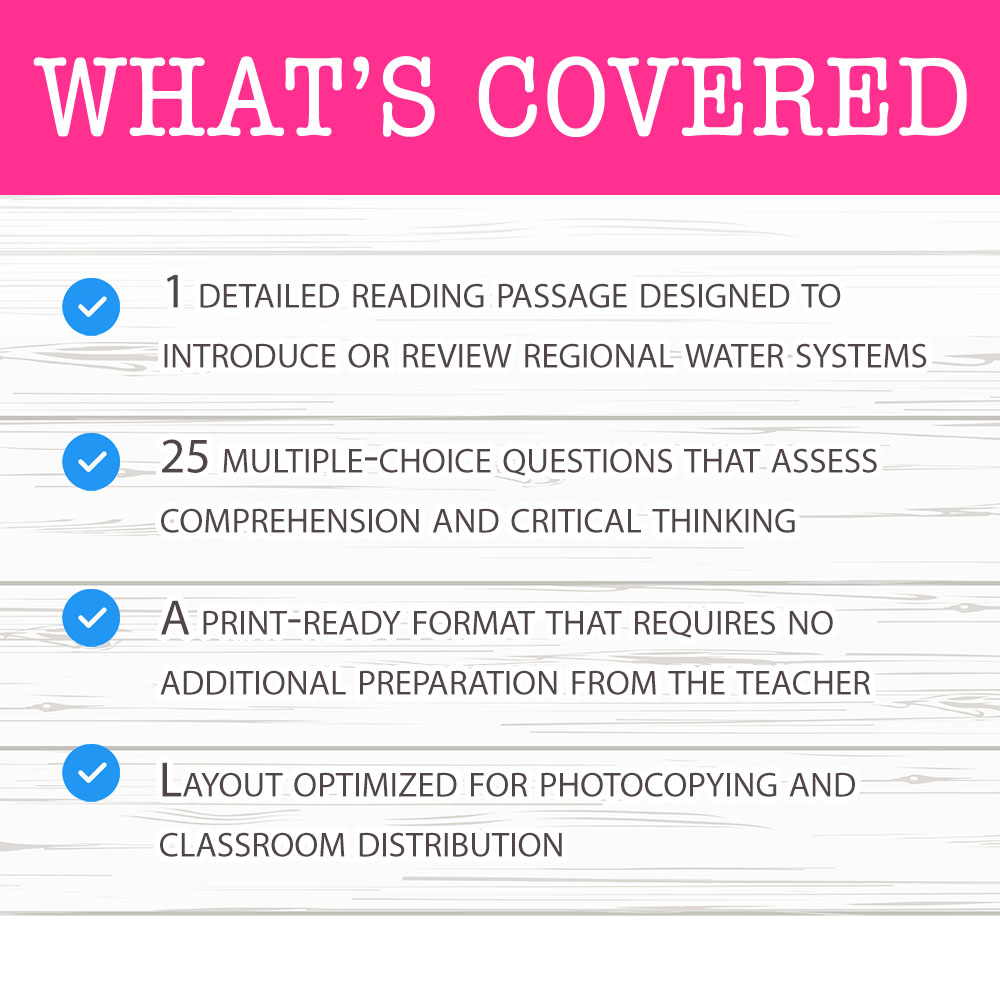 Grade 8 Science worksheet worksheet — Grade 8 Science – Regional Water System Case Study Worksheet — page 2
