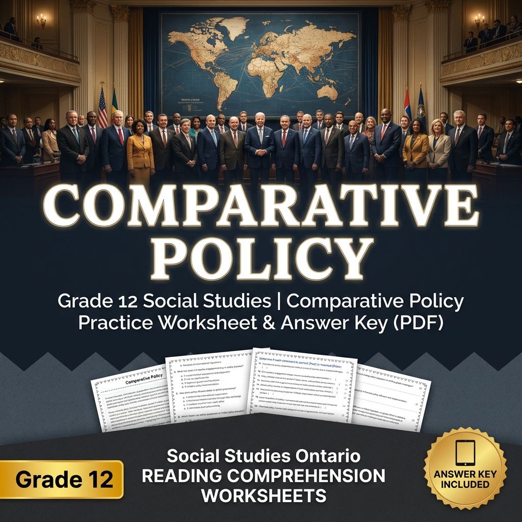Grade 12 Social Studies | Comparative Policy Practice Worksheet & Answer Key
