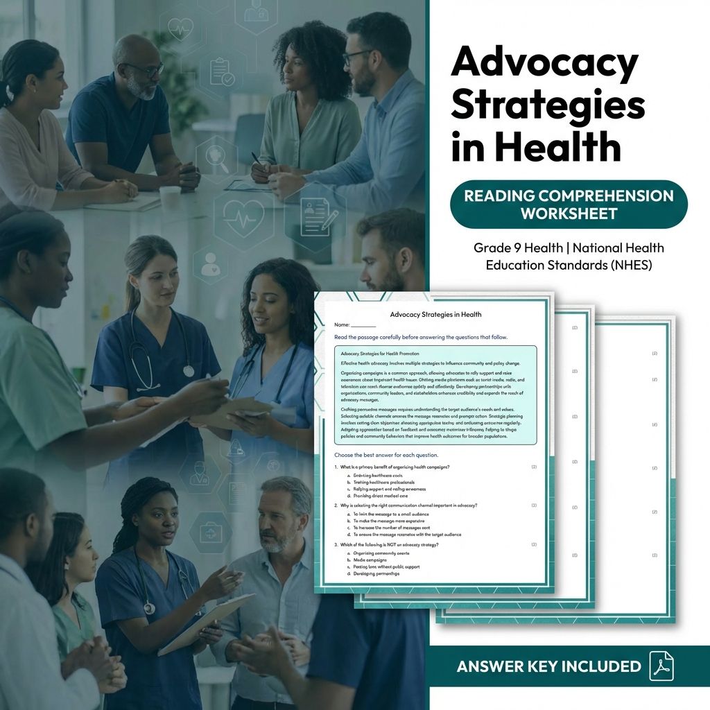 Grade 9 Health Bundle – Supporting Systems, Policies & Ethical Decisions (Worksheet Pack) — included worksheet 15