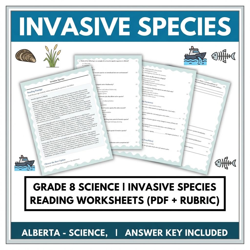 Grade 8 Science  Bundle | Ecosystem Dynamics & Environmental Impact Worksheets — included worksheet 12
