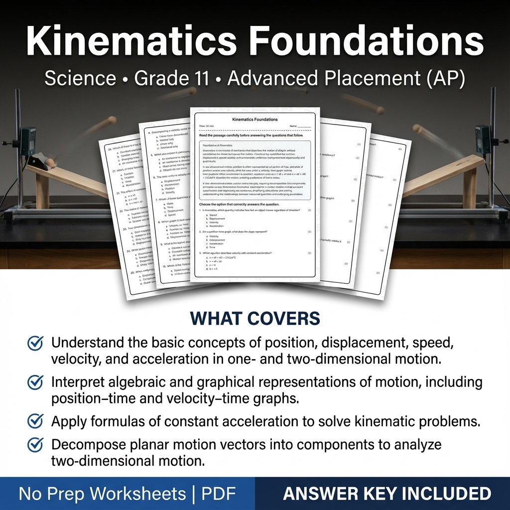Grade 11 Science Worksheet Bundle | Earth's Systems, Chemistry & Physics — included worksheet 58