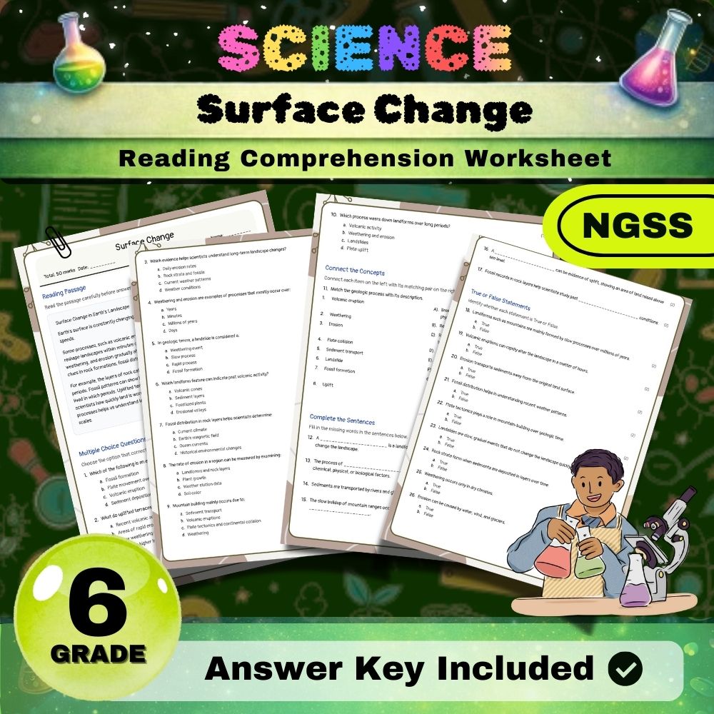 Grade 6 Science | Weather, Water Cycle & Earth Systems NGSS Unit Bundle (PDF) — included worksheet 5