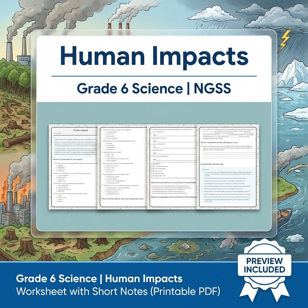 Grade 6 Science Worksheet Bundle | NGSS-Aligned Full Year Resource Pack — included worksheet 46