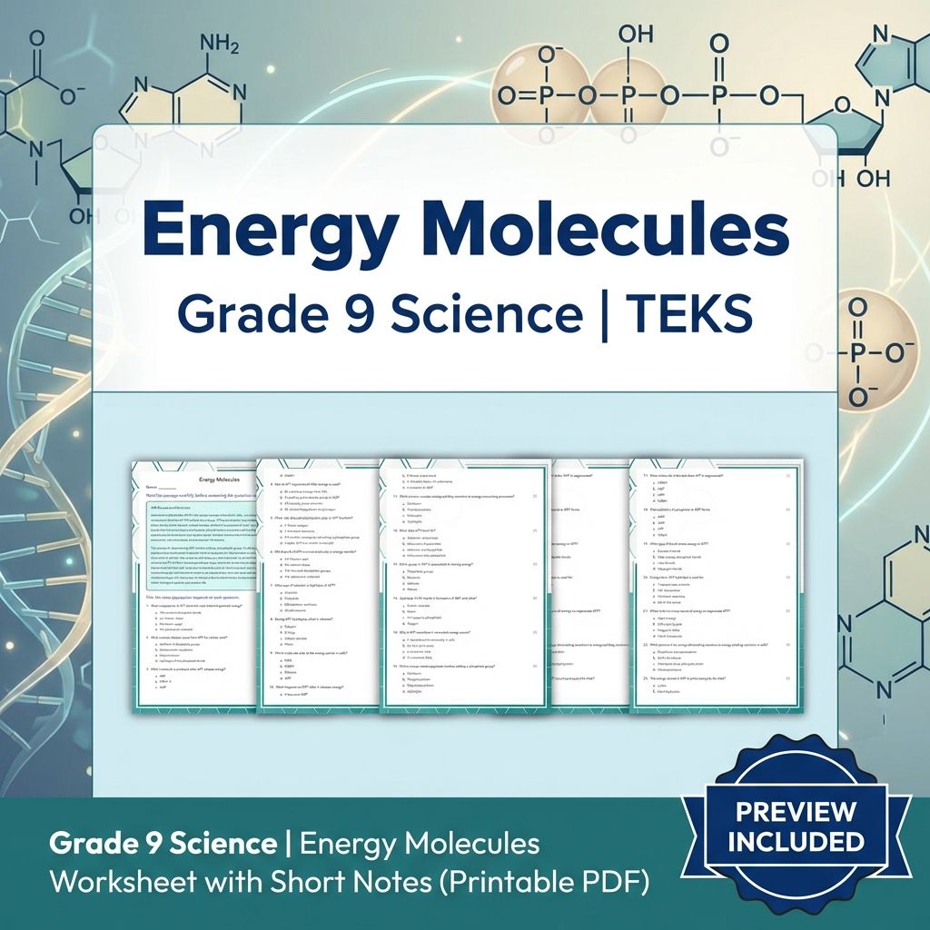 Grade 9 Science Worksheet Bundle: Cell Biology, Genetics & Ecology (Collection) — included worksheet 56