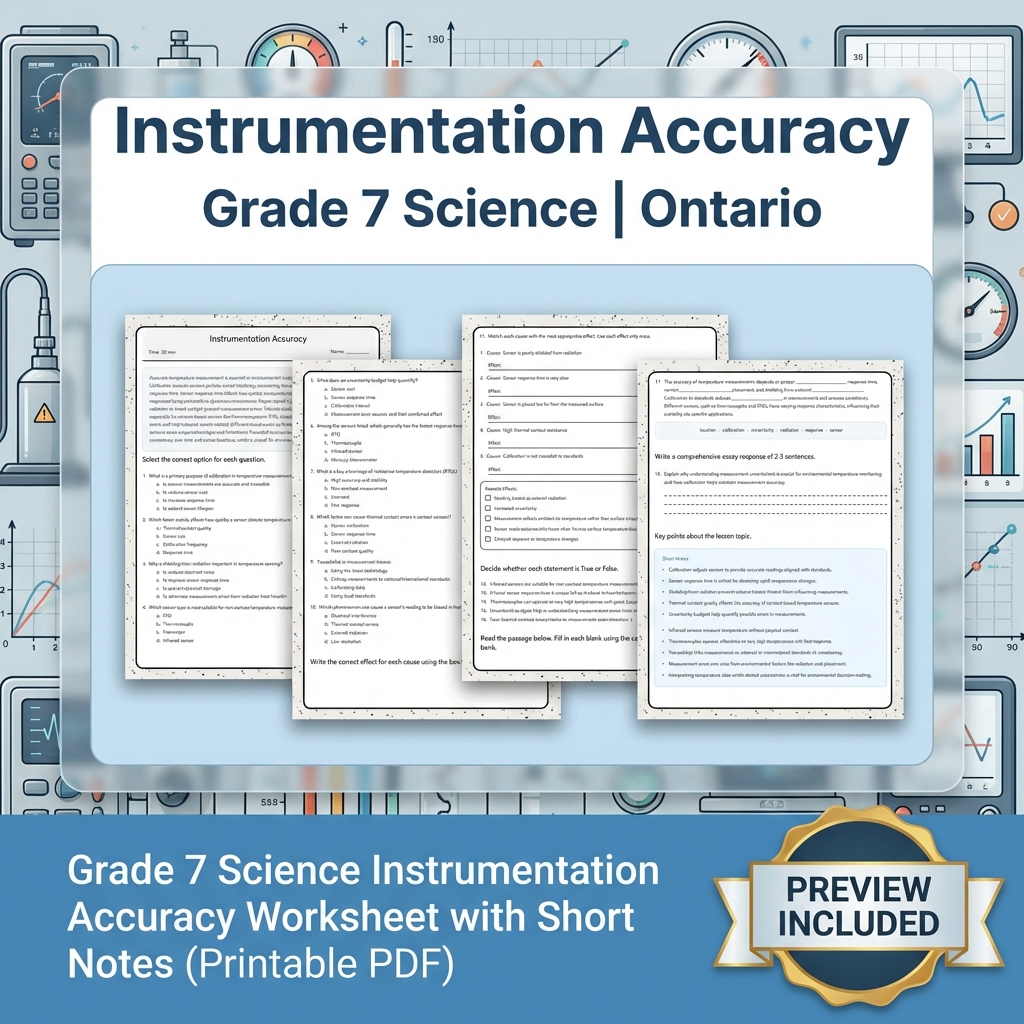 Grade 7 Science Full Year Bundle | Ecosystems & Heat Transfer — included worksheet 58