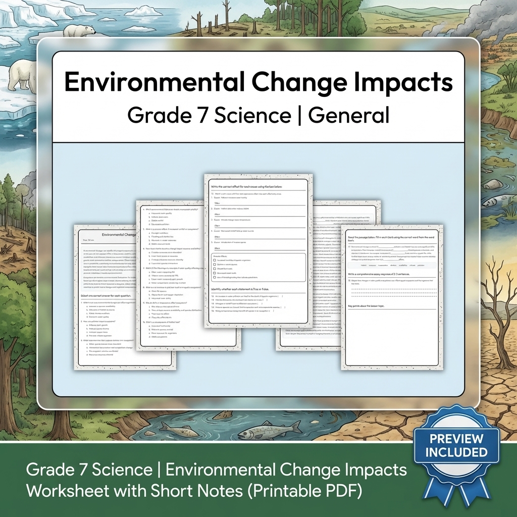 Grade 7 Science Data, Models, and Systems Full-Year Bundle | General Framework — included worksheet 38