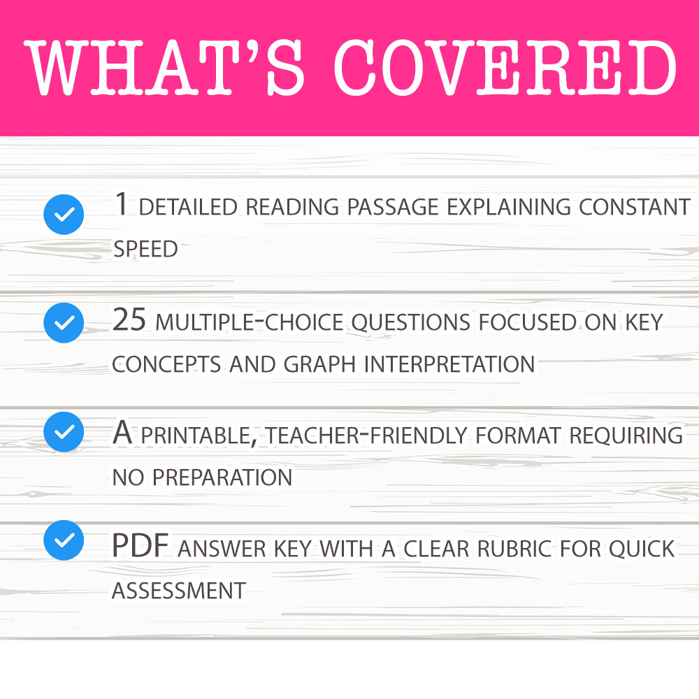 Grade 8 Science worksheet mcq paper worksheet — Grade 8 Science — Constant Speed Worksheet MCQ Paper for Mastery — page 2