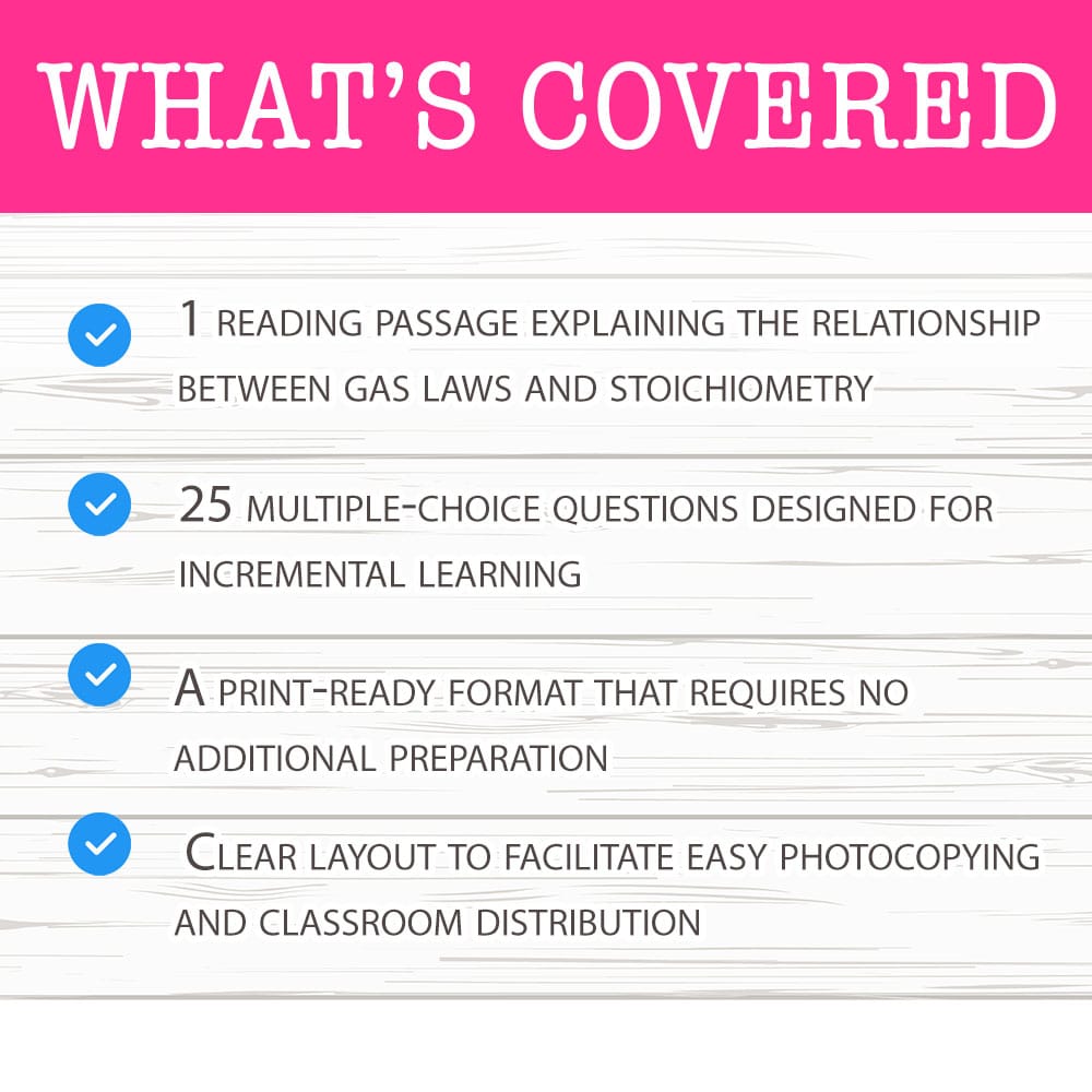 Grade 11 Science worksheet mcq paper worksheet — Grade 11 Science — Gas Stoichiometry Worksheet for Mastery — page 2