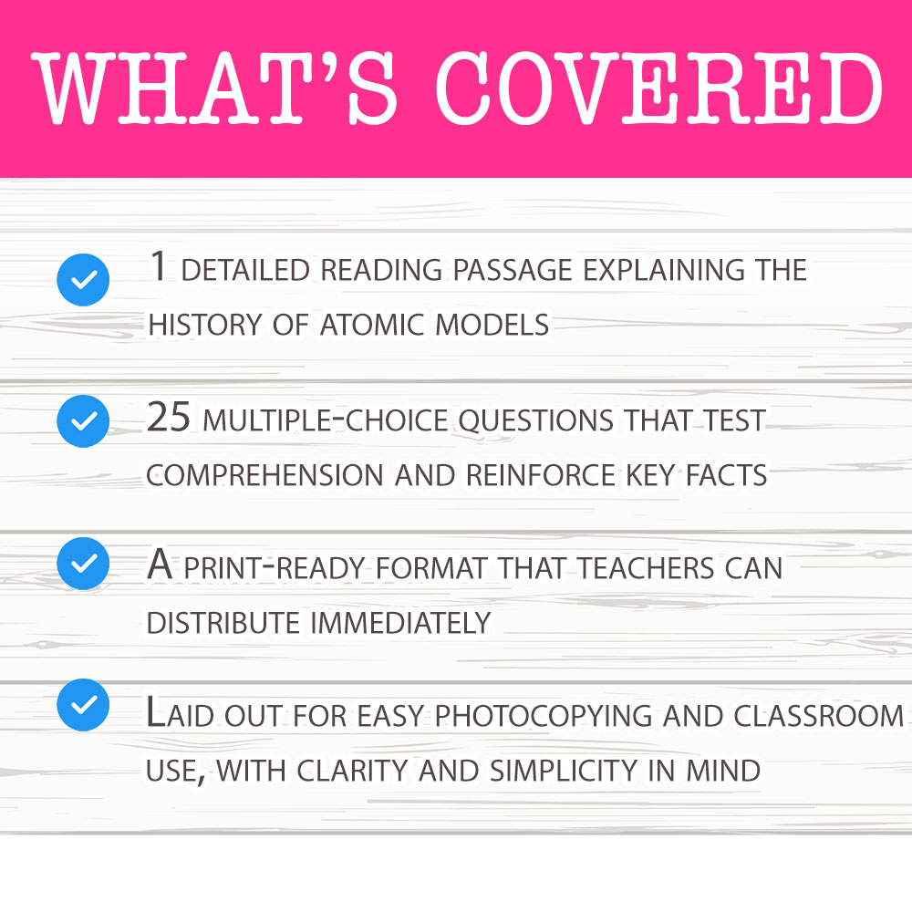 Grade 12 Science worksheet worksheet — Grade 12 Science | Atomic Models Worksheet for Mastery — page 2