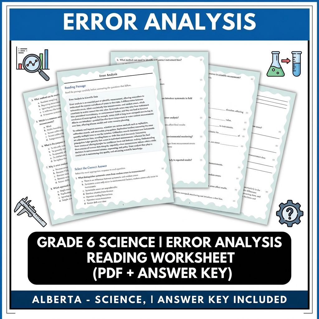 Grade 6 Science Bundle – Data Analysis, Scientific Inquiry & Measurement Skills — included worksheet 13