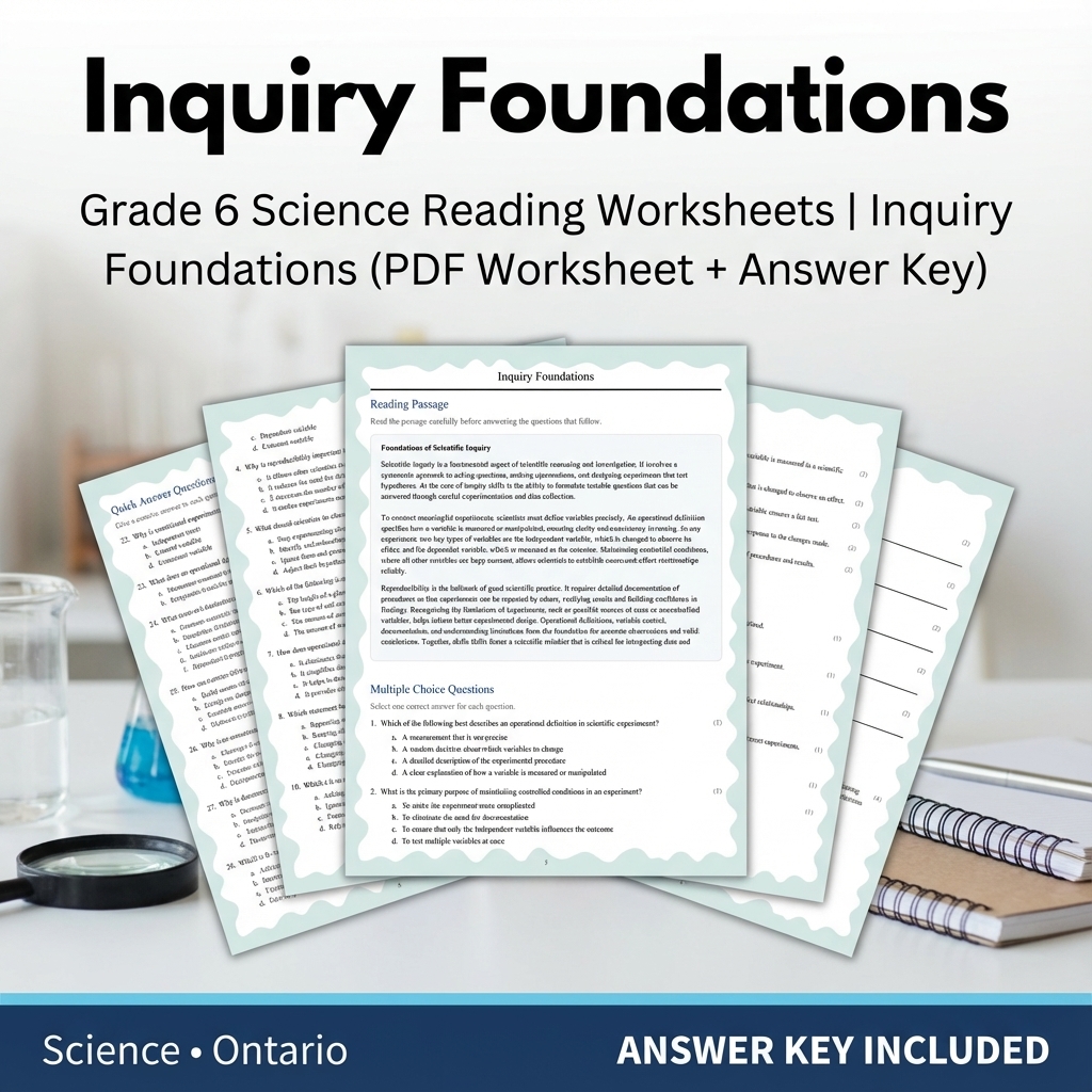 Grade 6 Science – Ecology, Circuits, Astronomy & More (PDF + Answer Key ) — included worksheet 57