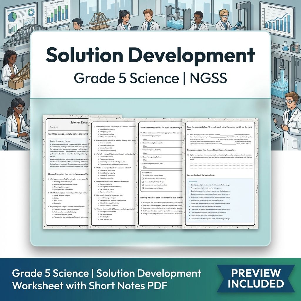 Grade 5 Science Engineering Design Unit | NGSS Worksheet Bundle — included worksheet 3
