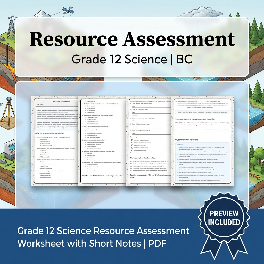 Grade 12 Science Full Year Bundle | Thermochemistry, Earth Systems, Genetics — included worksheet 57