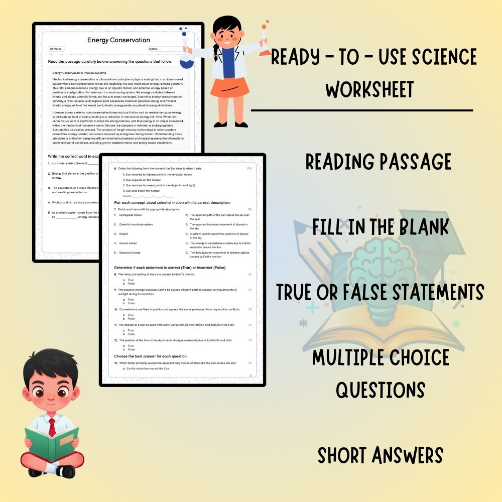 Grade 9 Science worksheet worksheet — Grade 9 Science | Energy Conservation Worksheet (Answer Key) – Ontario Standard — pa…
