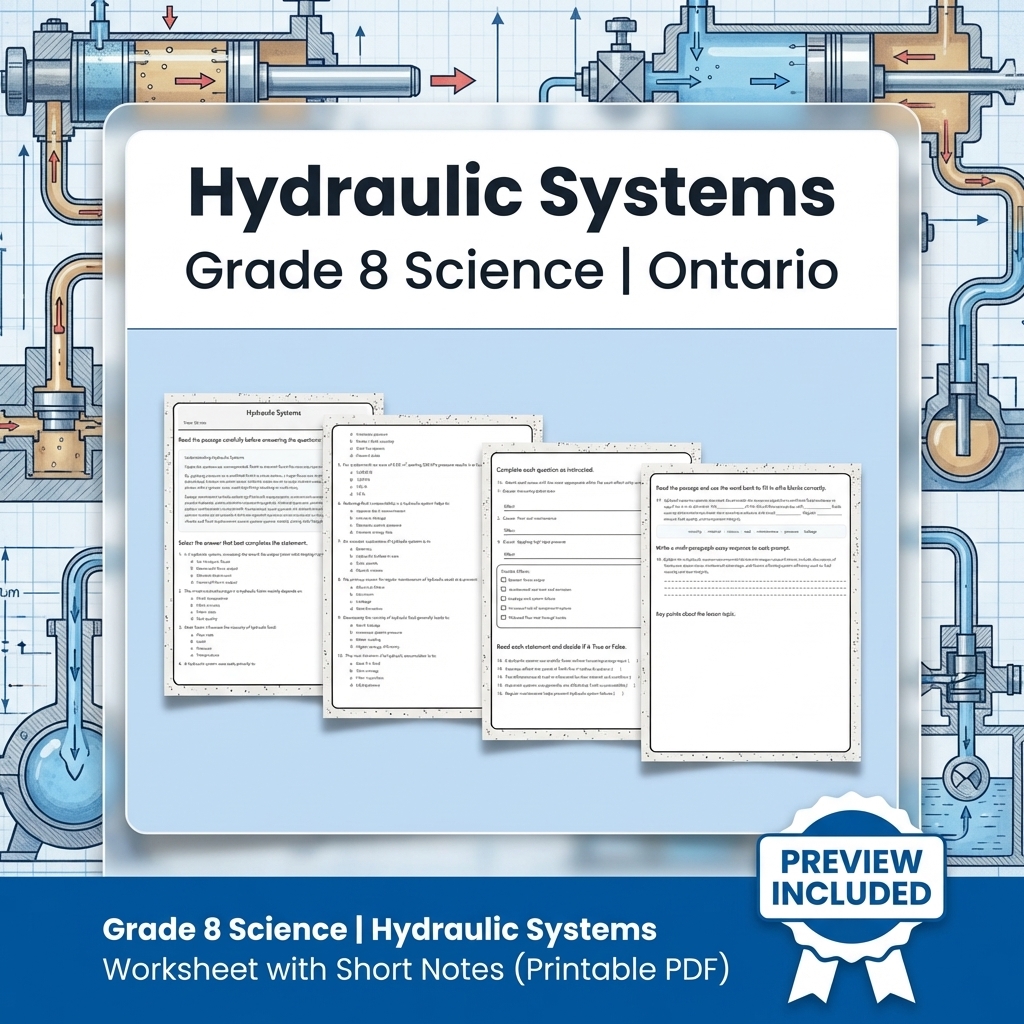 Grade 8 Science Full Year Bundle | Water Systems & Hydrostatics Curriculum — included worksheet 60