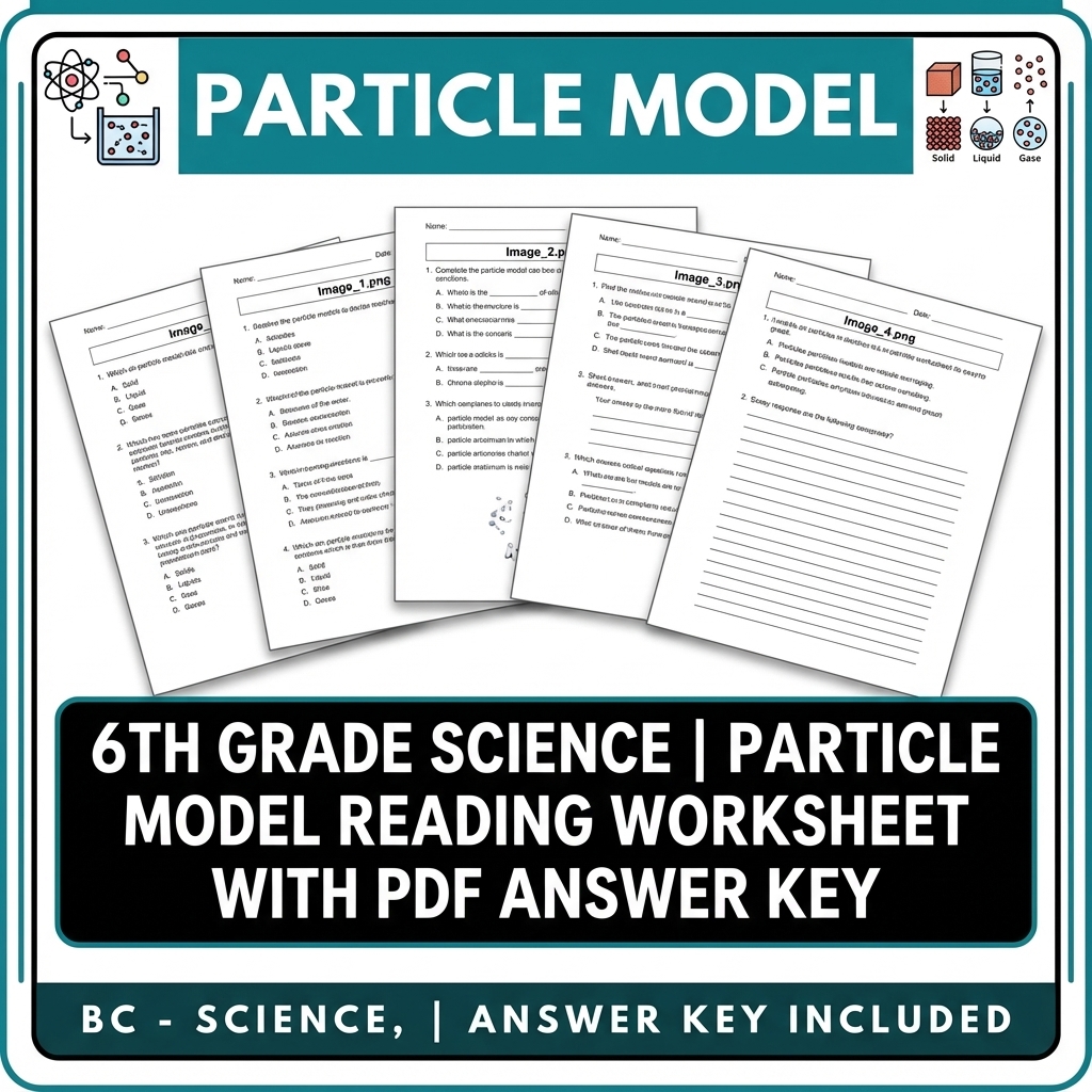 Grade 6 Science reading worksheets — 6th Grade Science | Particle Model Reading Worksheet with PDF Answer Key