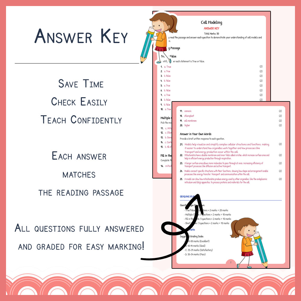 Grade 8 Science worksheet worksheet — Grade 8 Science | Cell Modeling Worksheet (PDF + Answer Key) for NGSS Alignment — pa…