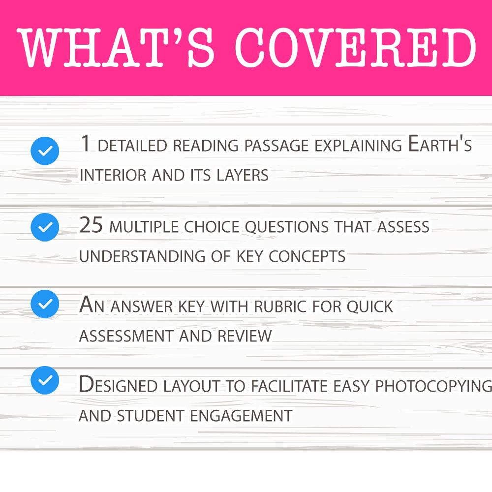 Grade 7 Science worksheet worksheet — Grade 7 Science — Earth Structure Worksheet for Mastering Earth's Layers — page 2