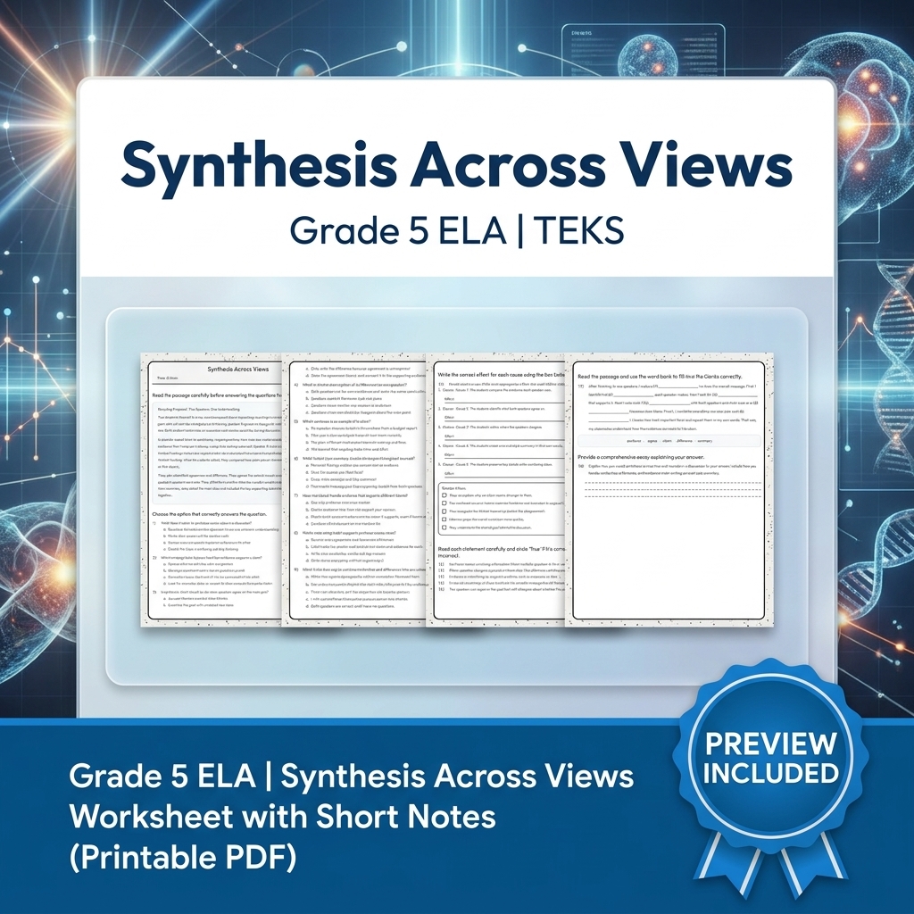 Grade 5 Collaborative Turns and Audience-Responsive Speech ELA Lessons TEKS — included worksheet 6
