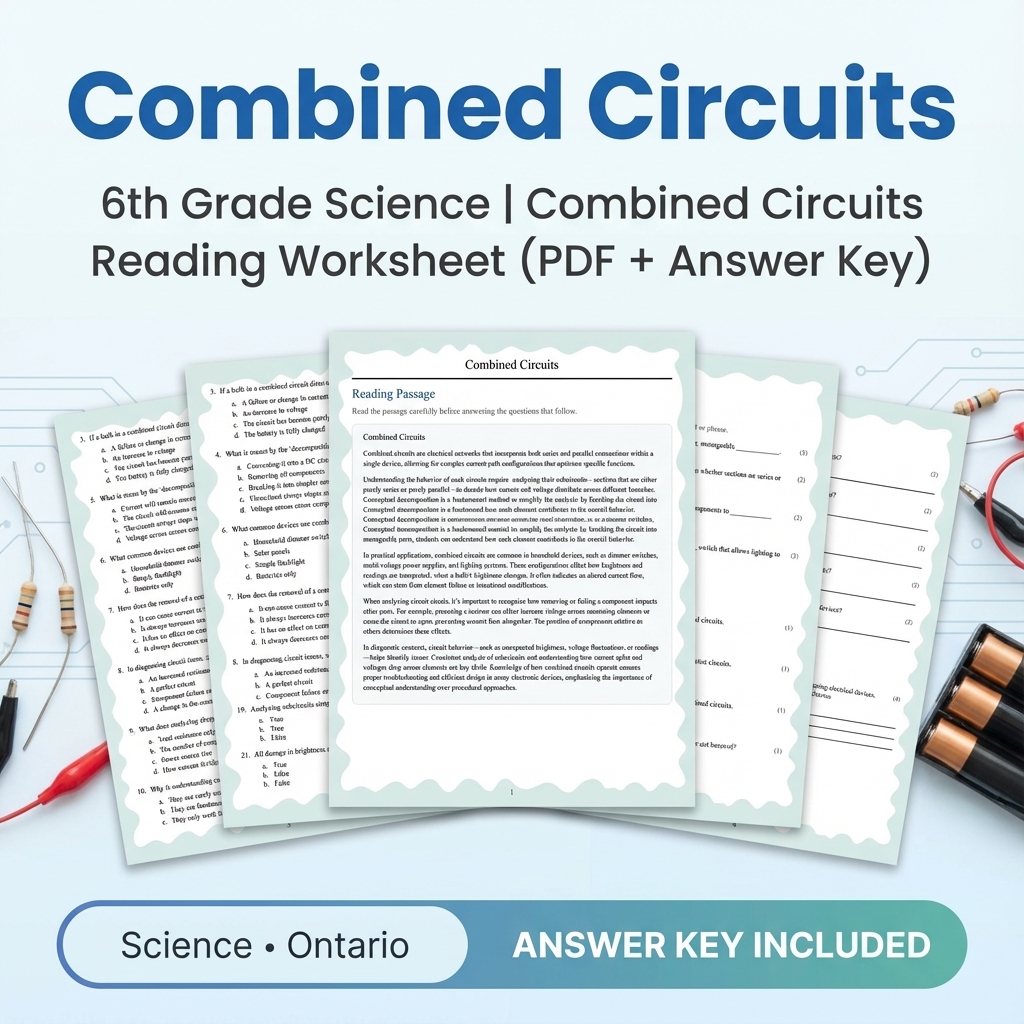 Grade 6 Science – Ecology, Circuits, Astronomy & More (PDF + Answer Key ) — included worksheet 58